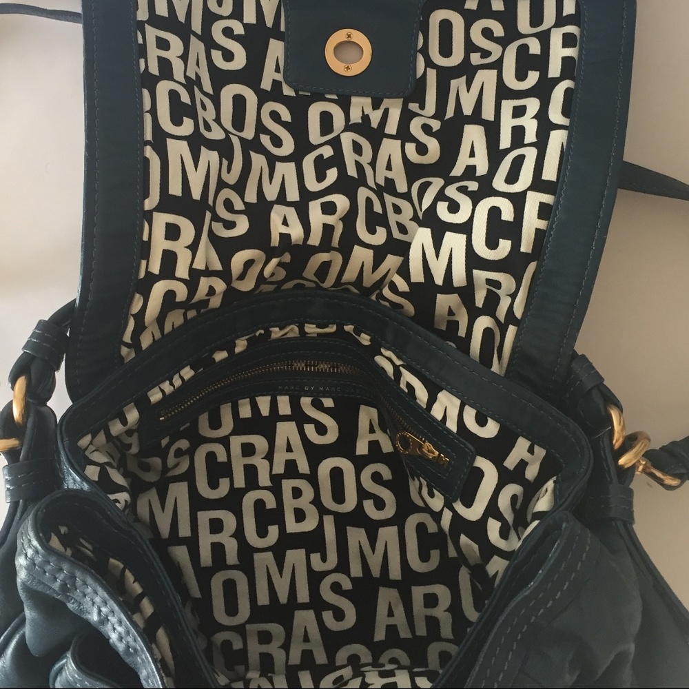 MARC BY MARC JACOBS Blue Leather Large Purse - Picture 5 of 8